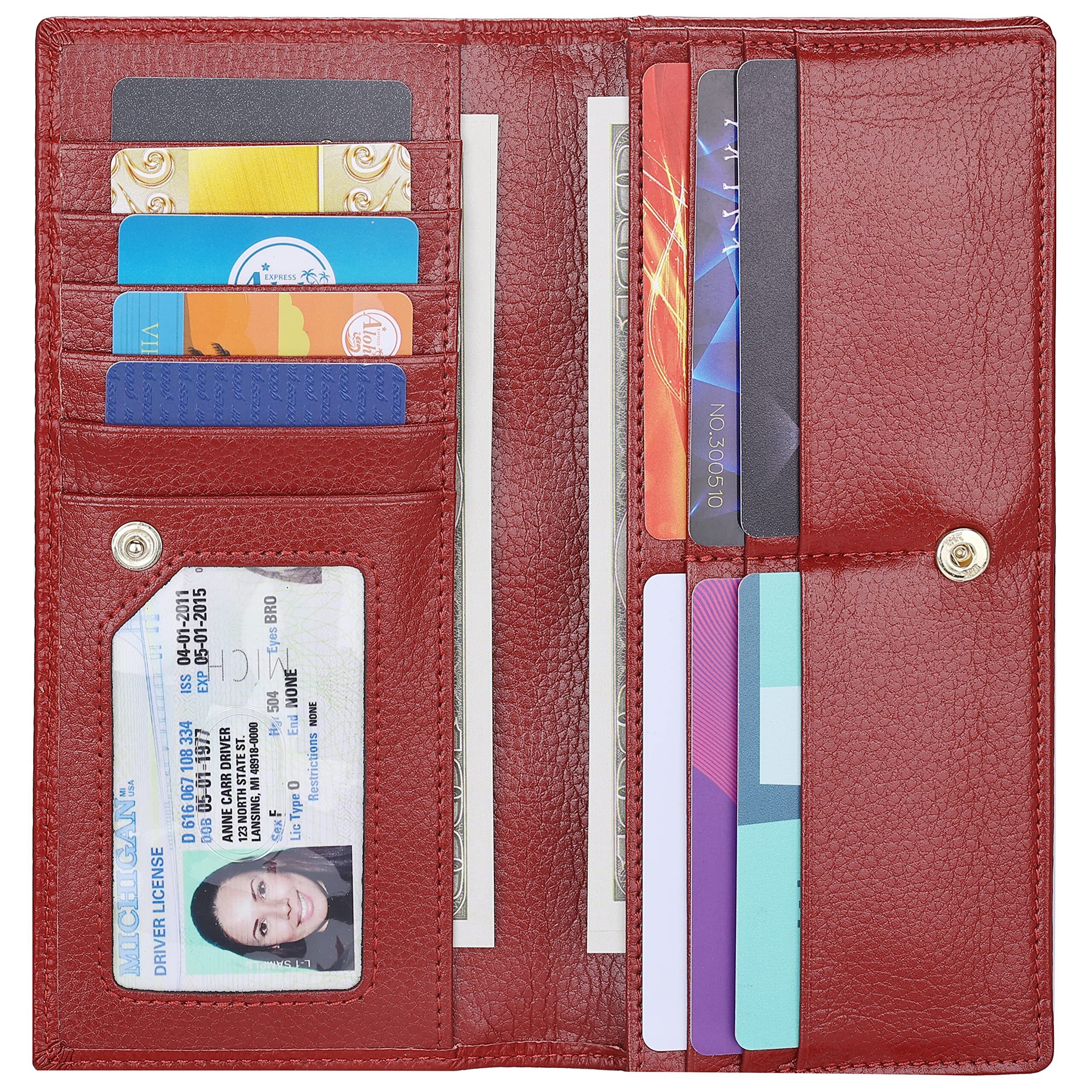 3512 Ultra Slim Thin Leather Wallet Rfid Blocking Credit Card Holder Bifold